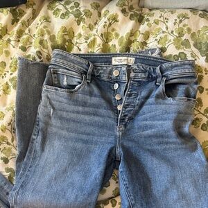 Abercrombie & Fitch Women's Classic Blue Straight Leg Jeans